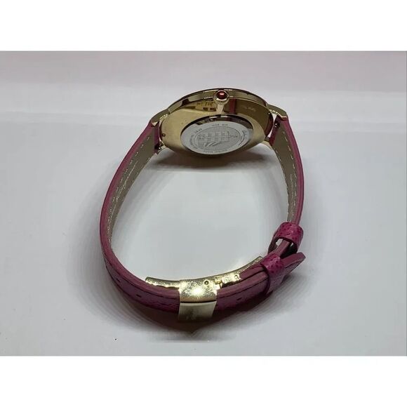 Ferragamo Women Pink Leather Analog White Dial Quartz Watch with Winder BL152 - Picture 11 of 12